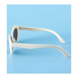 Pine Kids Solid Round Frame Sunglasses - White