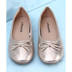 Pine Kids Slip On Solid Color Closed Toe Ballerina - Gold
