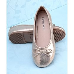 Pine Kids Slip On Solid Color Closed Toe Ballerina - Gold
