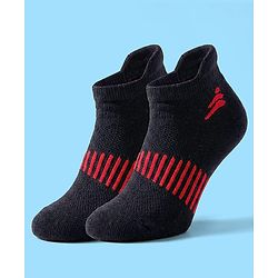 Pine Active Cotton Lycra Knit Ankle Length Socks With Stripes Pack Of 3 - White Black & Pink
