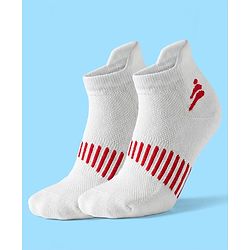 Pine Active Cotton Lycra Knit Ankle Length Socks With Stripes Pack Of 3 - White Black & Pink