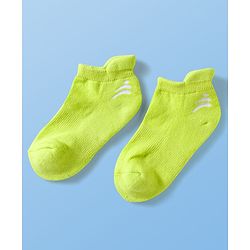 Pine Active Cotton Lycra Terry Knit Breathable Ankle Length Solid Athletic Socks Pack of 3 - White Pink & Light Green