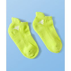 Pine Active Cotton Lycra Terry Knit Breathable Ankle Length Solid Athletic Socks Pack of 3 - White Pink & Light Green
