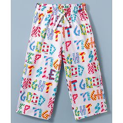 Pine Kids Cotton Knit Half Sleeves Co-Ord Top & Pyjama Capri Set Printed Night-Suit - Multicolor