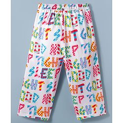 Pine Kids Cotton Knit Half Sleeves Co-Ord Top & Pyjama Capri Set Printed Night-Suit - Multicolor