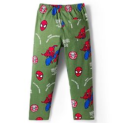 Pine Kids Marvel Single Jersey Knit Full Sleeves Co-ord Night Suit With Spider-Man Print - Green