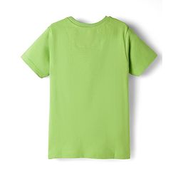 Pine Kids Cotton Knit Half Sleeves T-Shirt With Text Print - Lime Green