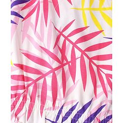Pine Kids Cotton Knit Half Sleeves T-Shirt With Leaves Print - Multicolour