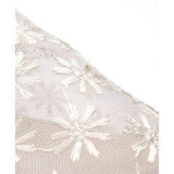 Pine Kids Velcro Closure Floral Embroidered Mojaris - Beige