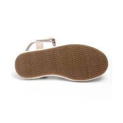 Pine Kids Velcro Closure Floral Embroidered Mojaris - Beige