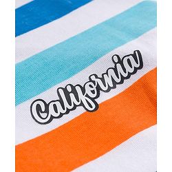Pine Kids Cotton Knit Half Sleeves Striped Polo T-Shirt - Multicolor