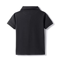 Pine Kids Cotton Knit Polo Neck T-Shirt - Black