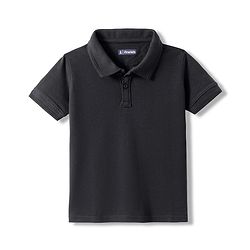 Pine Kids Cotton Knit Polo Neck T-Shirt - Black