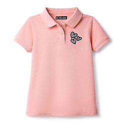Pine Kids Cotton Knit Polo Neck T-Shirt - Black