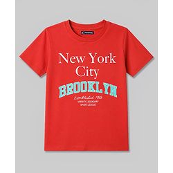 Pine Kids Cotton Knit T-Shirts Short Sleeves Round Neck Graphic Multi Colors 5-6 Years Pack of 5