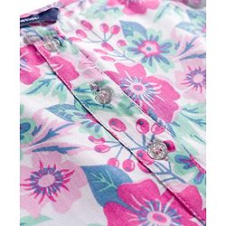Pine Kids Woven Sleeveless Co-ords Top & Pant Set with Floral Print - Multicolor