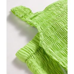 Pine Kids Cotton Woven Sleeveless Solid Color Co-ords Top & Shorts Set - Light Green