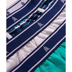 Pine Kids Cotton Elastane Striped Trunks Pack Of 3 -( Colour May Vary )