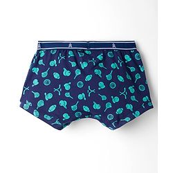 Pine Kids Cotton Knit Trunks With Stripes & Sports Theme Print Pack Of 3 ( Colour May Vary )