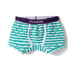 Pine Kids Cotton Elastane Polka Dots Printed & Striped Trunks Pack Of 3 - ( Colour May Vary )