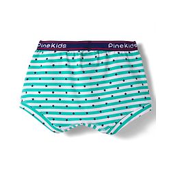 Pine Kids Cotton Elastane Polka Dots Printed & Striped Trunks Pack Of 3 - ( Colour May Vary )