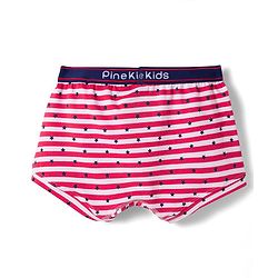 Pine Kids Cotton Elastane Polka Dots Printed & Striped Trunks Pack Of 3 - ( Colour May Vary )