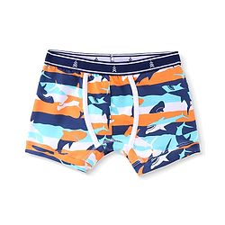 Pine Kids Cotton Knit Sea Life Printed & Solid Trunks Pack Of 3 -Multicolour