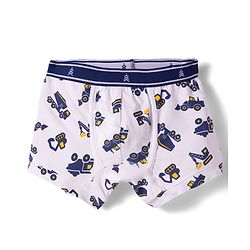 Pine Kids Cotton Elastane Construction Vehicles Printed Trunks Pack Of 3 - ( Colour May Vary )