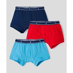 Pine Kids Cotton Elastane Knit Solid Color Trunks Pack of 3 (Color May Vary)