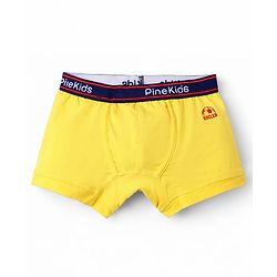 Pine Kids Cotton Elastane Knit Solid & Printed Trunks Pack of 3 - Multicolor