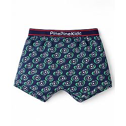 Pine Kids Cotton Elastane Knit Solid & Printed Trunks Pack of 3 - Multicolor
