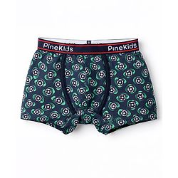 Pine Kids Cotton Elastane Knit Solid & Printed Trunks Pack of 3 - Multicolor