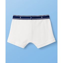 Pine Kids Cotton Elastane Knit Solid Trunks Pack of 3 - White