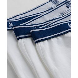 Pine Kids Cotton Elastane Knit Solid Trunks Pack of 3 - White