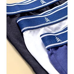 Pine Kids Cotton Elastane Knit Solid Trunks Pack of 3 - Multicolor