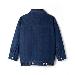 Pine Kids Marvel Full Sleeves Front Zipper Denim Jacket with Captain America Graphic - Blue