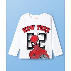 Pine Kids Marvel Single Jersey Knit Full Sleeves Night Suit With Spider-Man Graphics - Multicolor