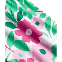 Pine Kids Cotton Lycra Knit Full Length Floral Printed Leggings - Multicolour