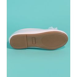 Pine Kids Slip On Ballerinas with Applique - White