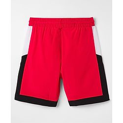 Pine Active Woven Knee Length Shorts With Cut & Sew Design - Red