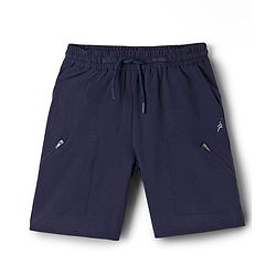 Pine Active Woven Knee Length Stretch Solid Shorts - Navy Blue