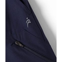 Pine Active Woven Knee Length Stretch Solid Shorts - Navy Blue