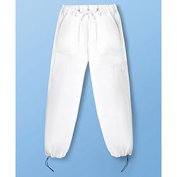 Pine Kids Denim Woven Full Length Solid Colour Jeans with Pockets - White