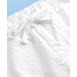 Pine Kids Denim Woven Full Length Solid Colour Jeans with Pockets - White
