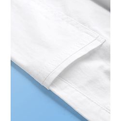 Pine Kids Denim Woven Full Length Solid Colour Jeans with Pockets - White