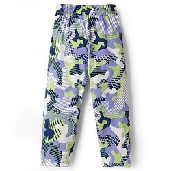 Pine Kids Single Jersey Knit Half Sleeves Co-ords Printed Night Suit - White & Blue
