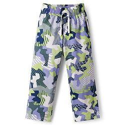 Pine Kids Single Jersey Knit Half Sleeves Co-ords Printed Night Suit - White & Blue