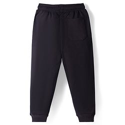 Pine Kids Knit Full Length Lounge Pant with Text Print - Black