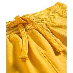 Pine Kids Knit Full Length Lounge Pant with Text Print - Yellow