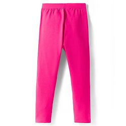 Pine Kids Cotton Lycra Knit Full Length Leggings with Floral Print Pack of 2 - Pink & Lavender